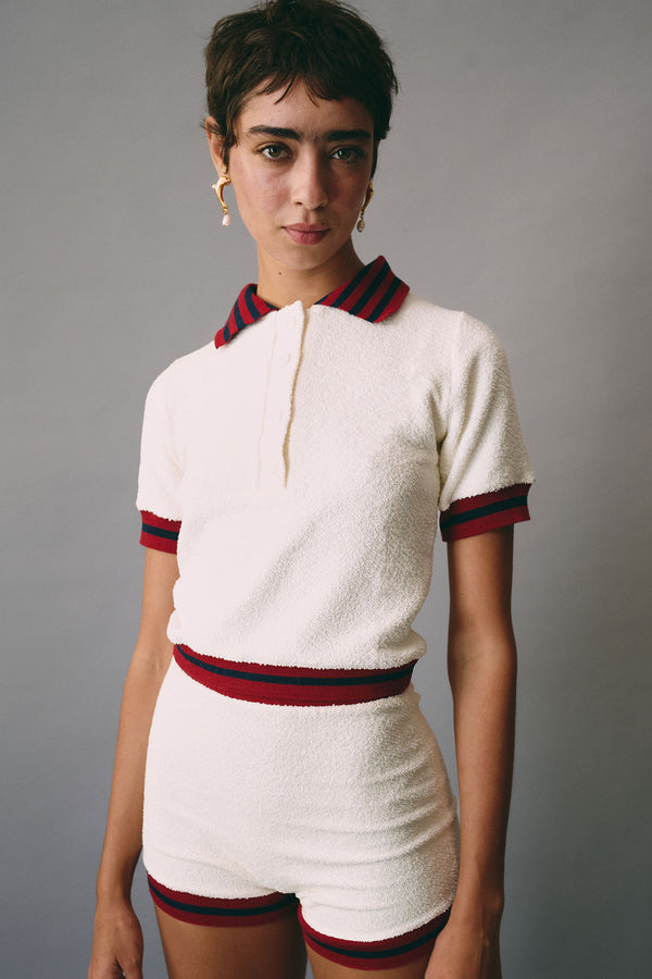 Blusa Polo Terry Off White