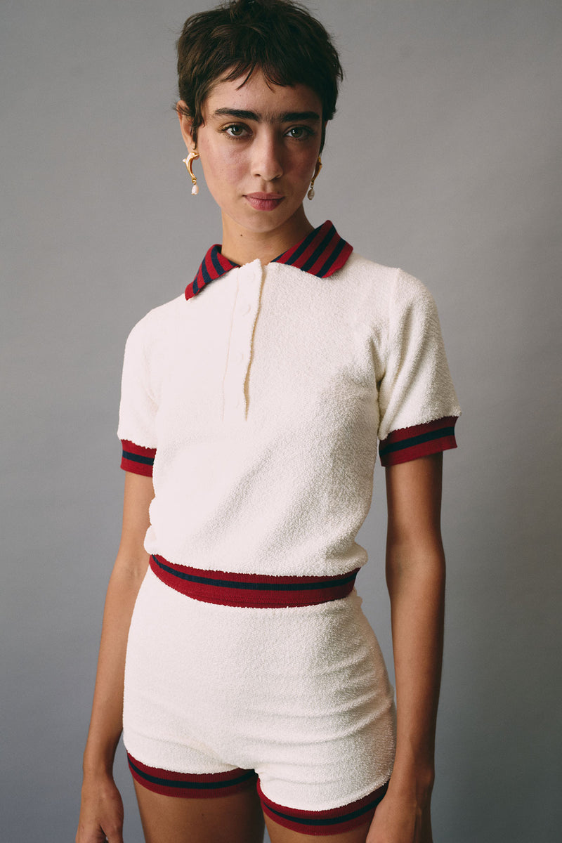 Blusa Polo Terry Off White