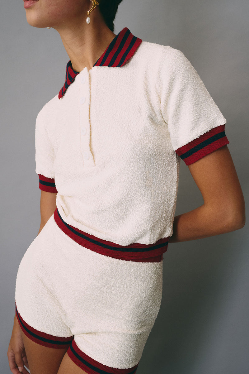 Blusa Polo Terry Off White