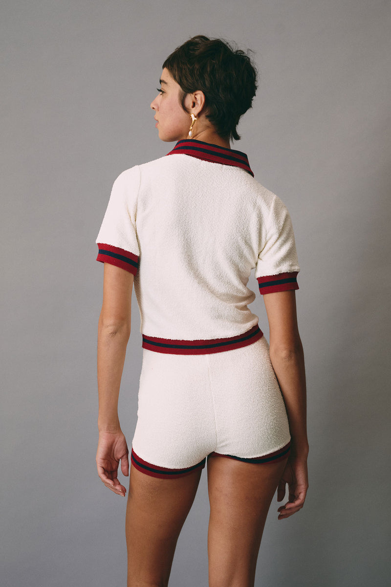Blusa Polo Terry Off White