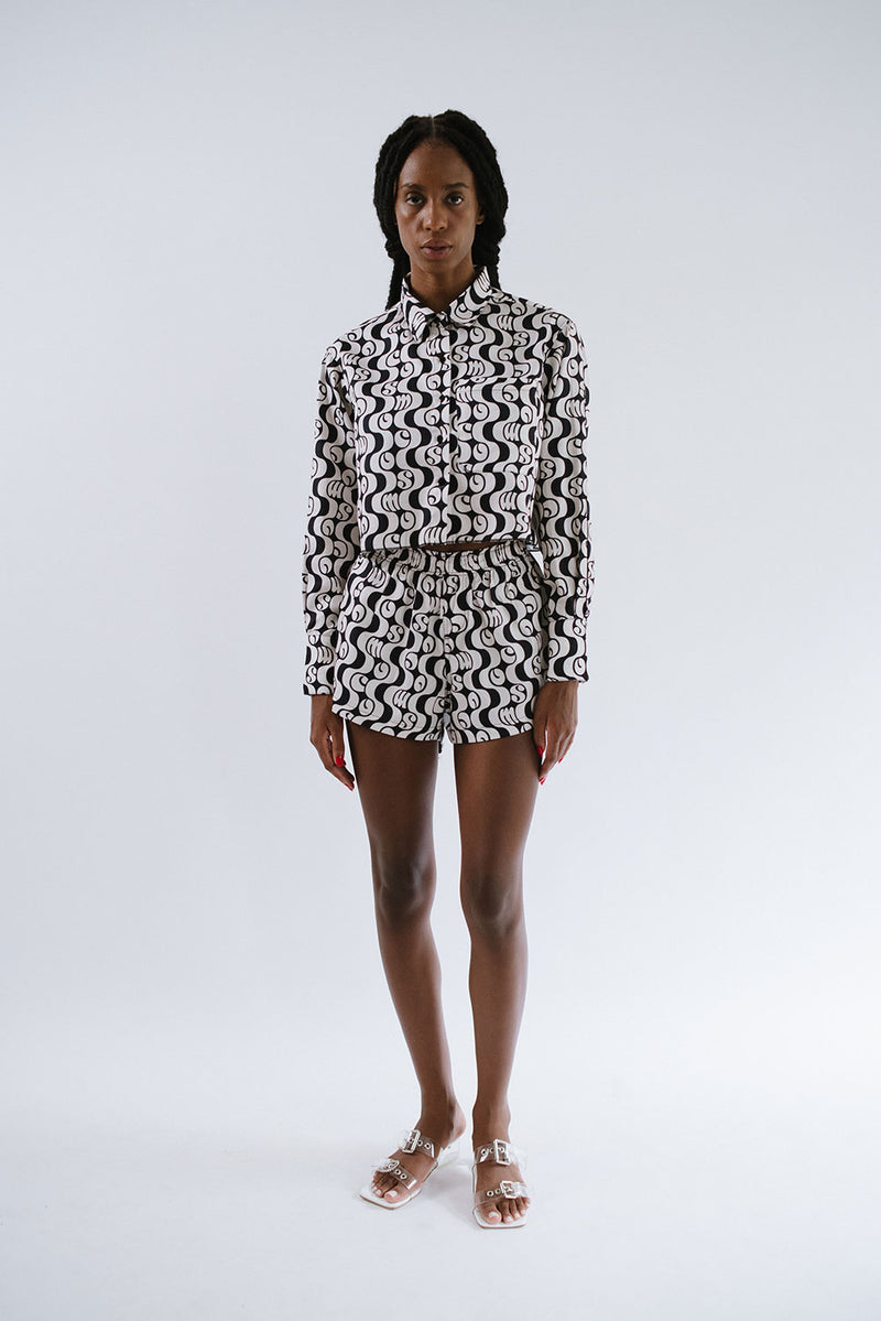 Camisa Cropped Orla Preto - COSMO