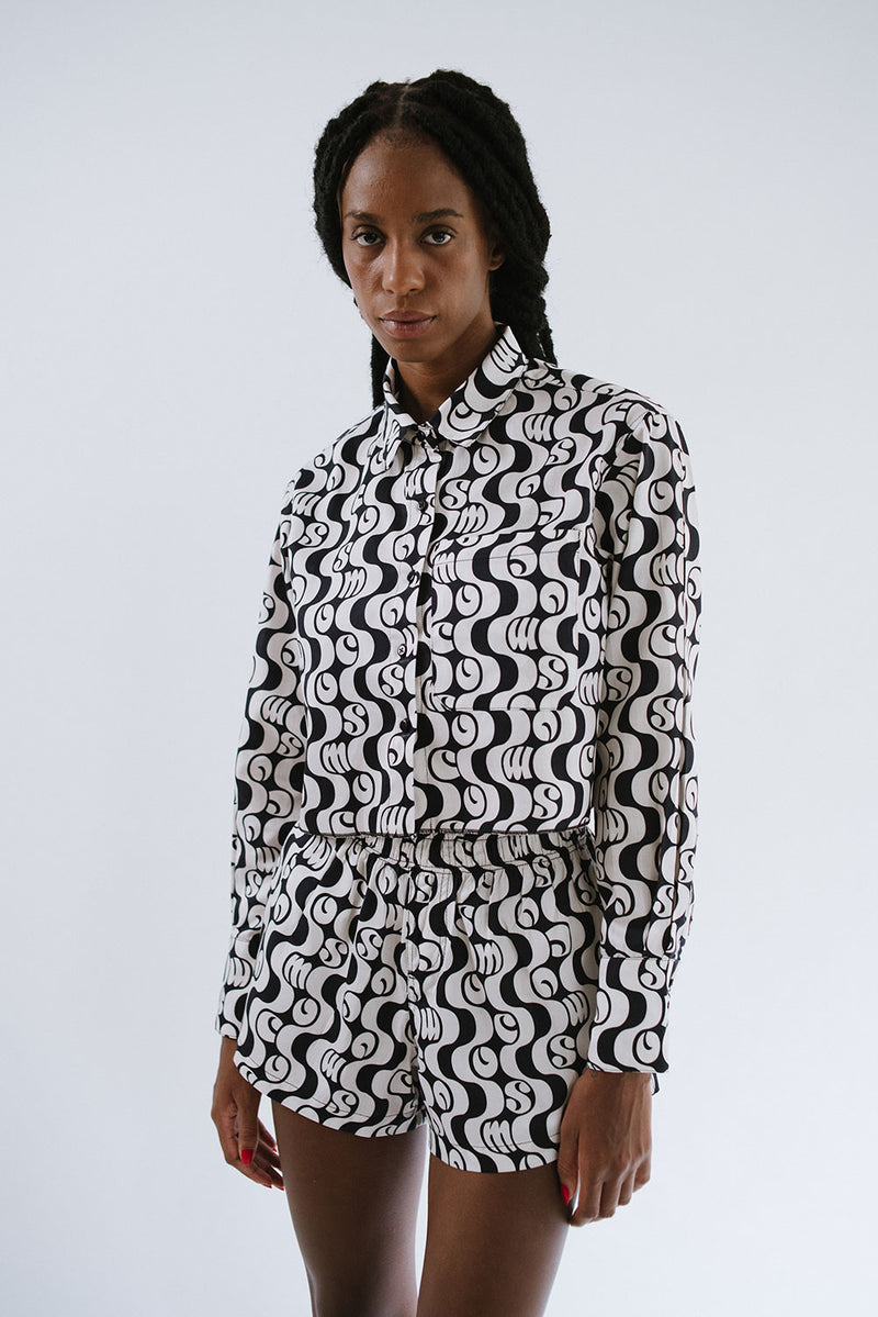 Camisa Cropped Orla Preto - COSMO
