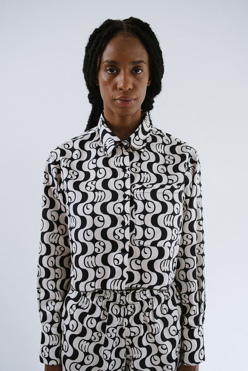 Camisa Cropped Orla Preto - COSMO