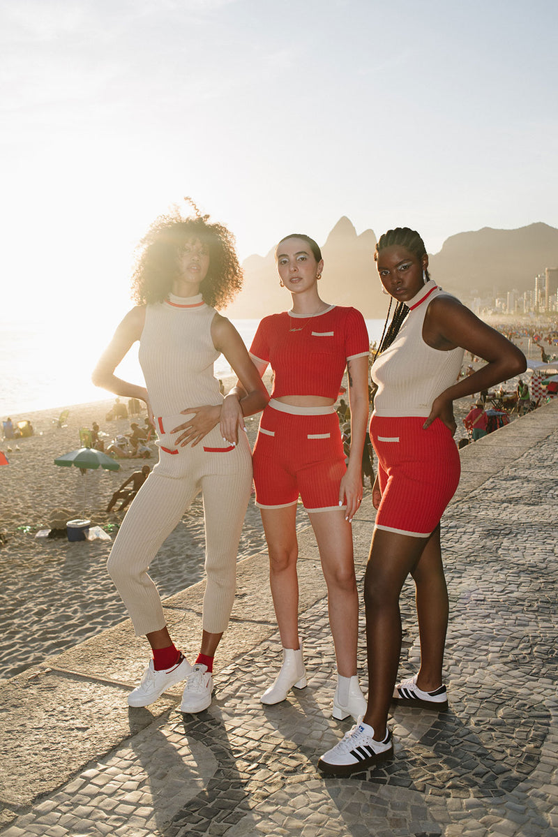 Short Tricot Vermelho por Angelica Bucci - COSMO