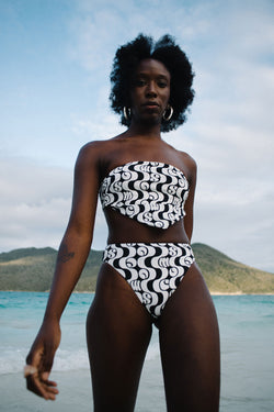 Top Biquíni Bandana Orla Preto - COSMO