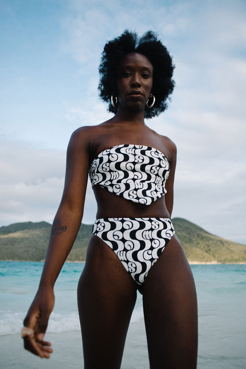Top Biquíni Bandana Orla Preto - COSMO