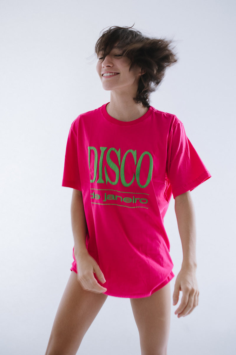 Camiseta DISCO DE JANEIRO Rosa - COSMO