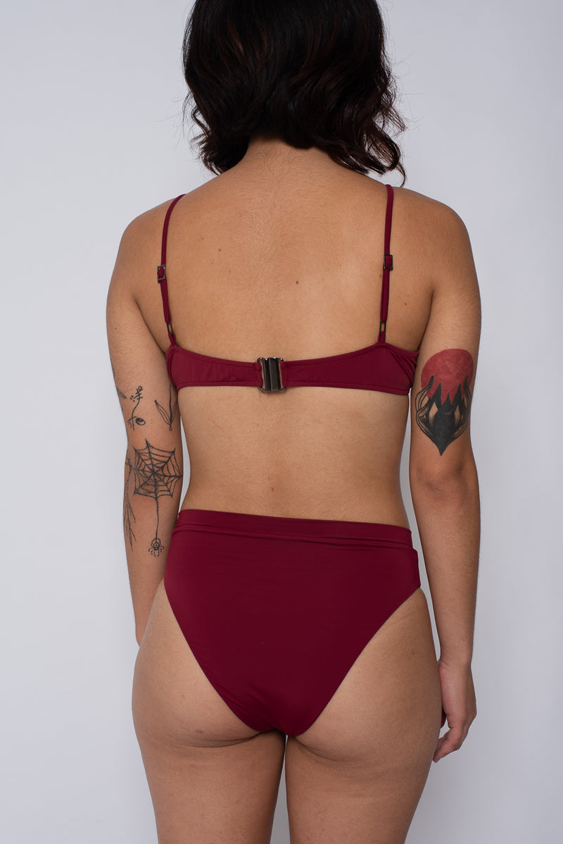 Calcinha Biquíni Aquarius Vinho - Cosmo