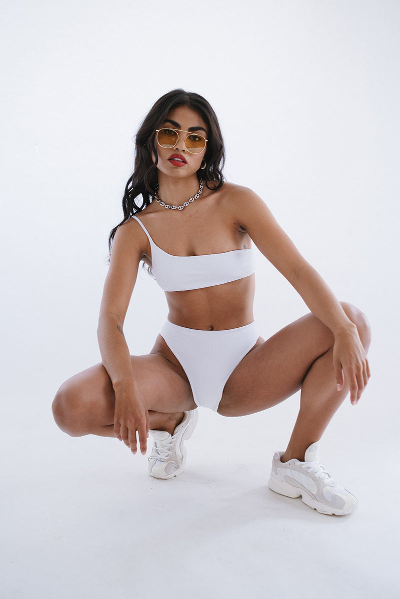 Calcinha Biquíni Ara Branco Com Textura - COSMO