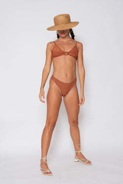 Calcinha Biquíni Atena Lurex Vermelho - Cosmo
