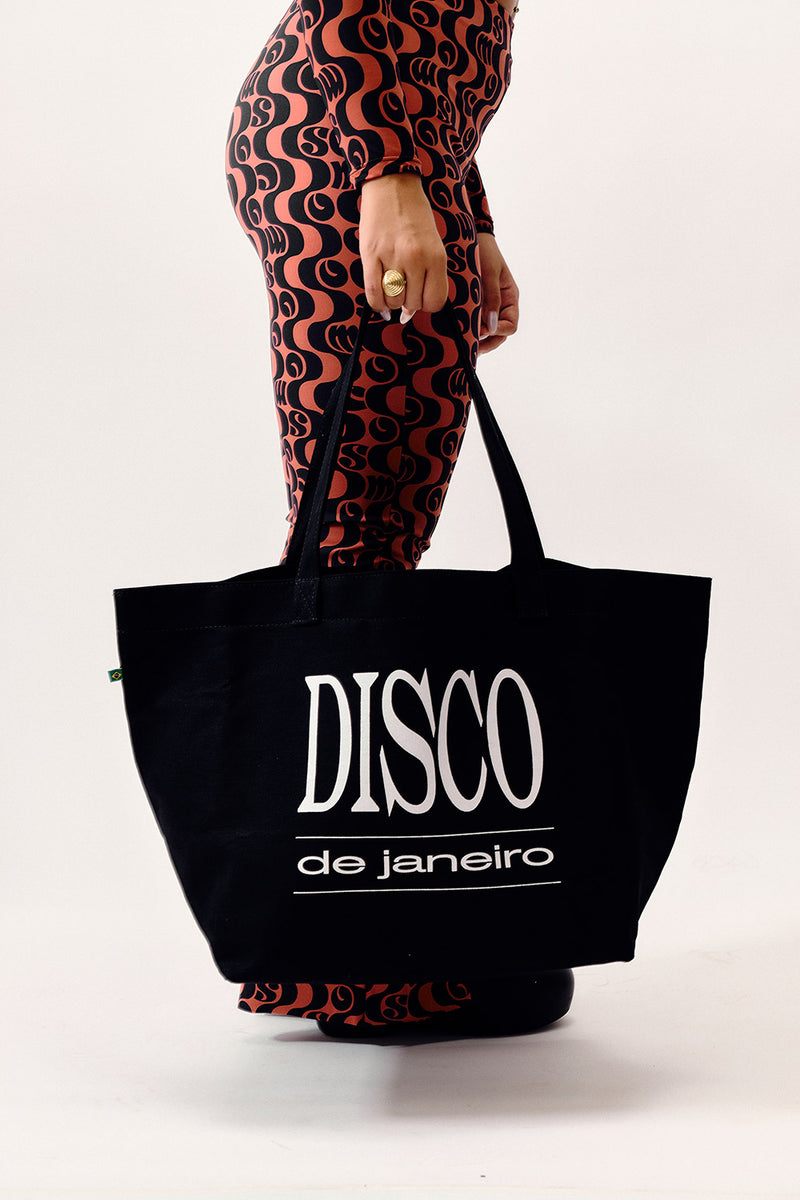 Tote Bag Souvenir DISCO DE JANEIRO Preto - COSMO