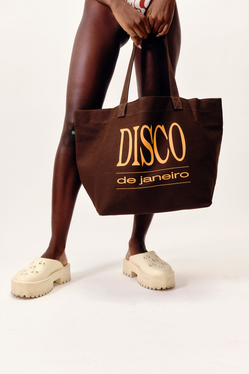 Tote Bag Souvenir DISCO DE JANEIRO Marrom - COSMO