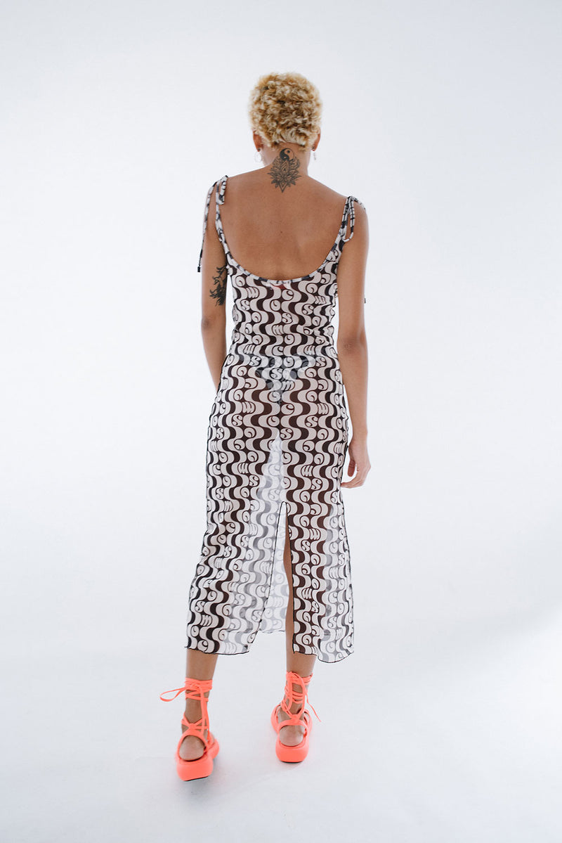 Vestido Tule Iza Orla Preto - COSMO