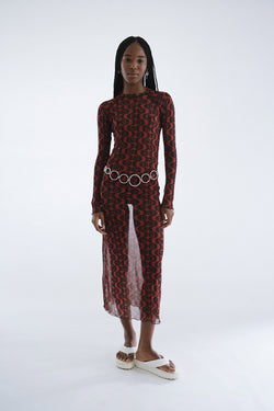 Vestido Tule Rash Guard Midi Orla Telha - COSMO
