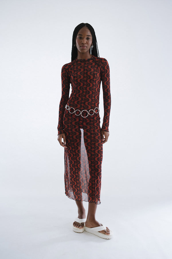 Vestido Tule Rash Guard Midi Orla Telha - COSMO