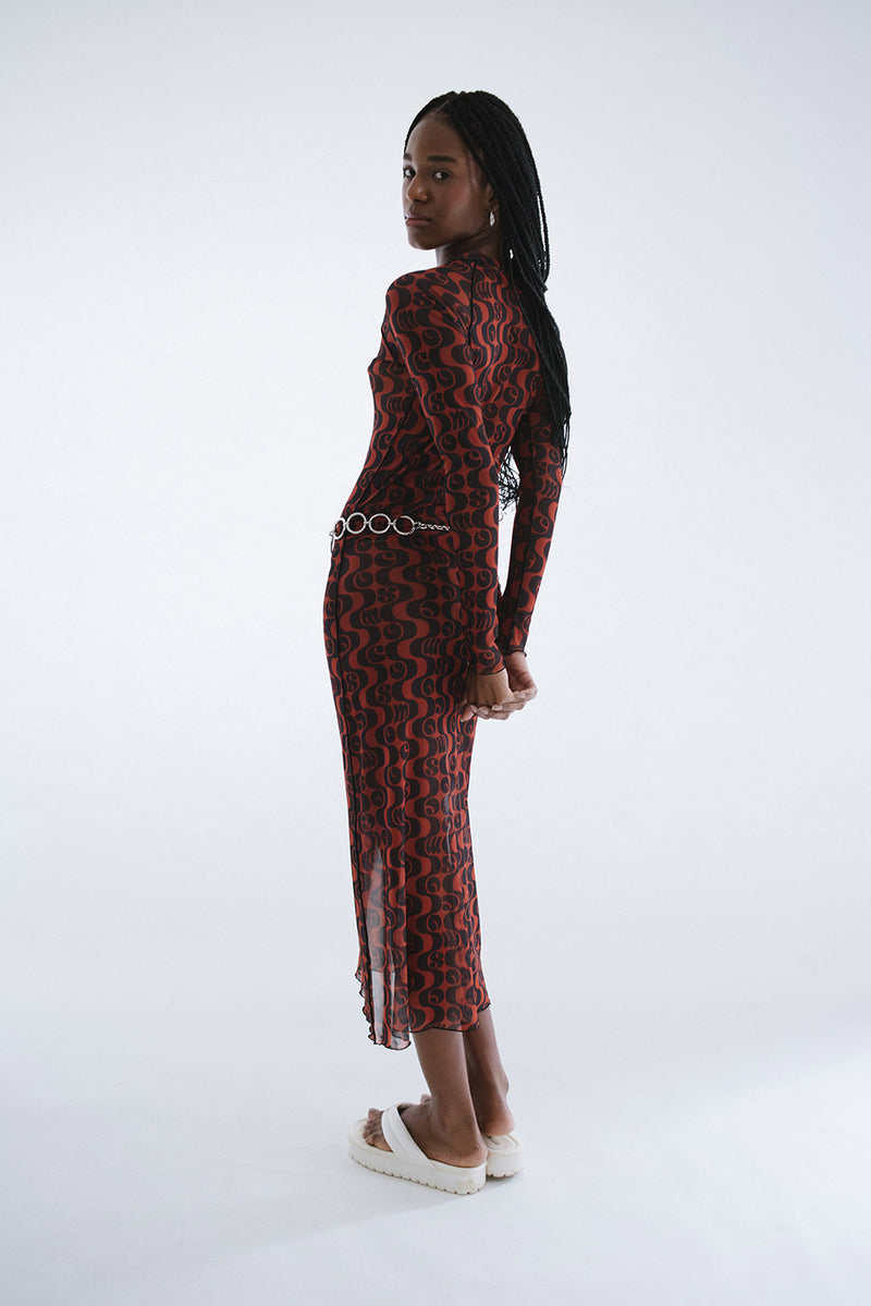 Vestido Tule Rash Guard Midi Orla Telha - COSMO