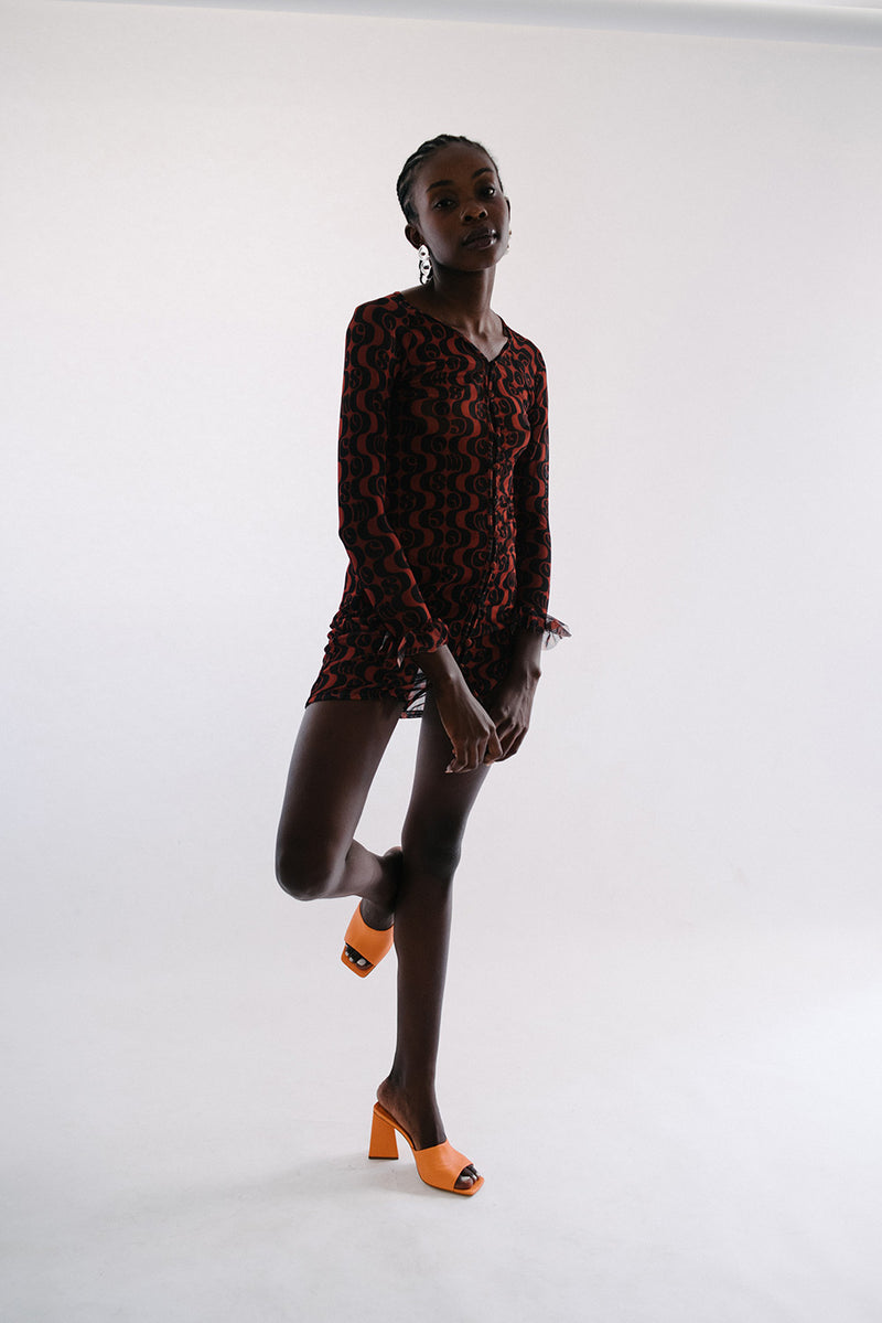 Vestido Tule Orla Telha - COSMO