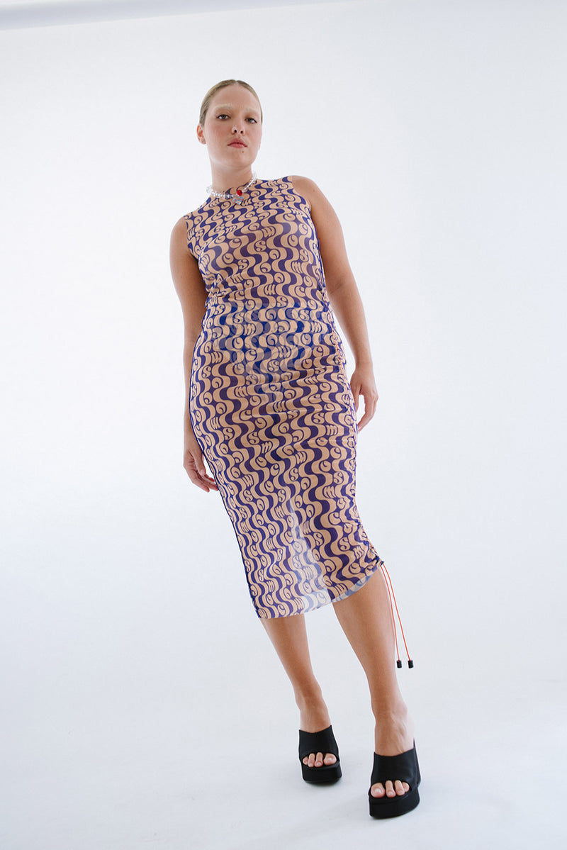 Vestido Tule Raia Orla Azul - COSMO